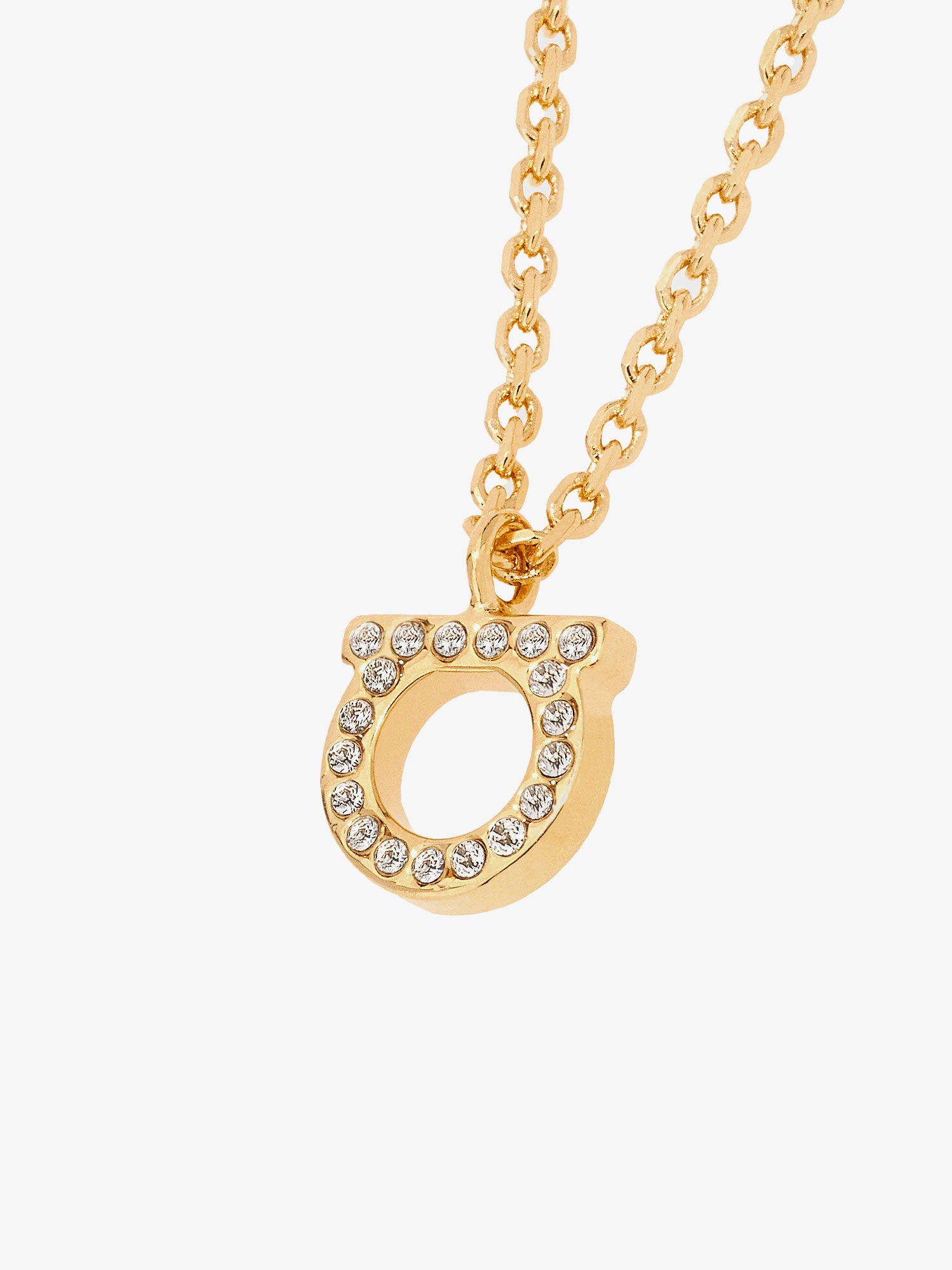 Колие FERRAGAMO Ferragamo Gancini Crystal Necklace Металик | 760132696657STRASS, 1