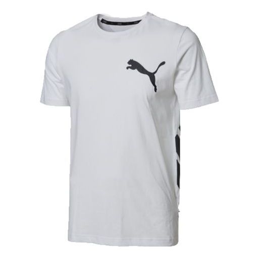 Тениска Puma Big Logo Graphic Short Sleeve T-Shirt Бяло | 855072-02