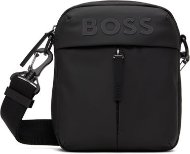 Чанта през рамо BOSS Faux-Leather Reporter Bag Черно | 50516893, 0