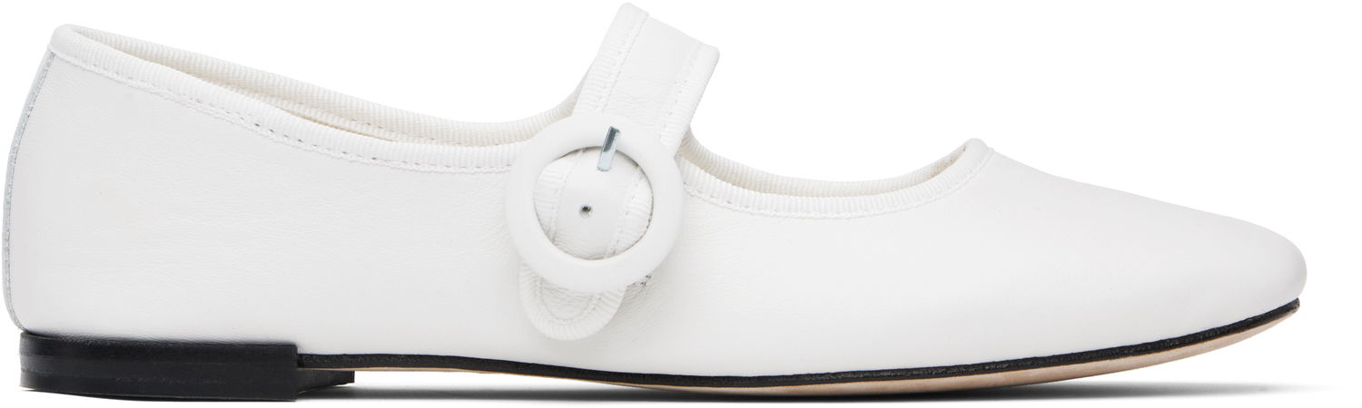 Облекло Repetto Repetto Georgia Square-Toe Mary Jane Ballerina Flats Бяло | V4141VE, 0