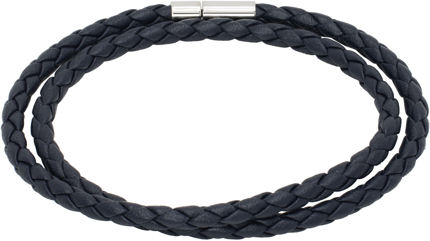 Гривна BOSS Hugo Double Braided-Leather Cuff Bracelet Синьо | 50538911, 1
