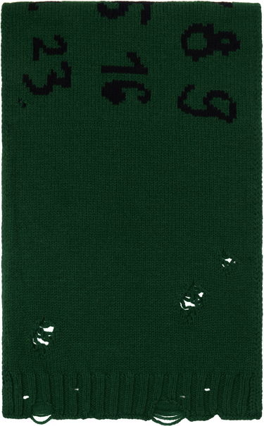 Шал Maison Margiela Numeric Knitted Scarf Зелено | S62TE0052 M13074, 1
