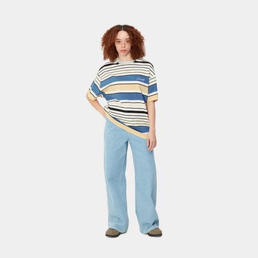 Тениска Carhartt WIP S/S Rowe T-Shirt Синьо | I033050_1ZL_60, 3