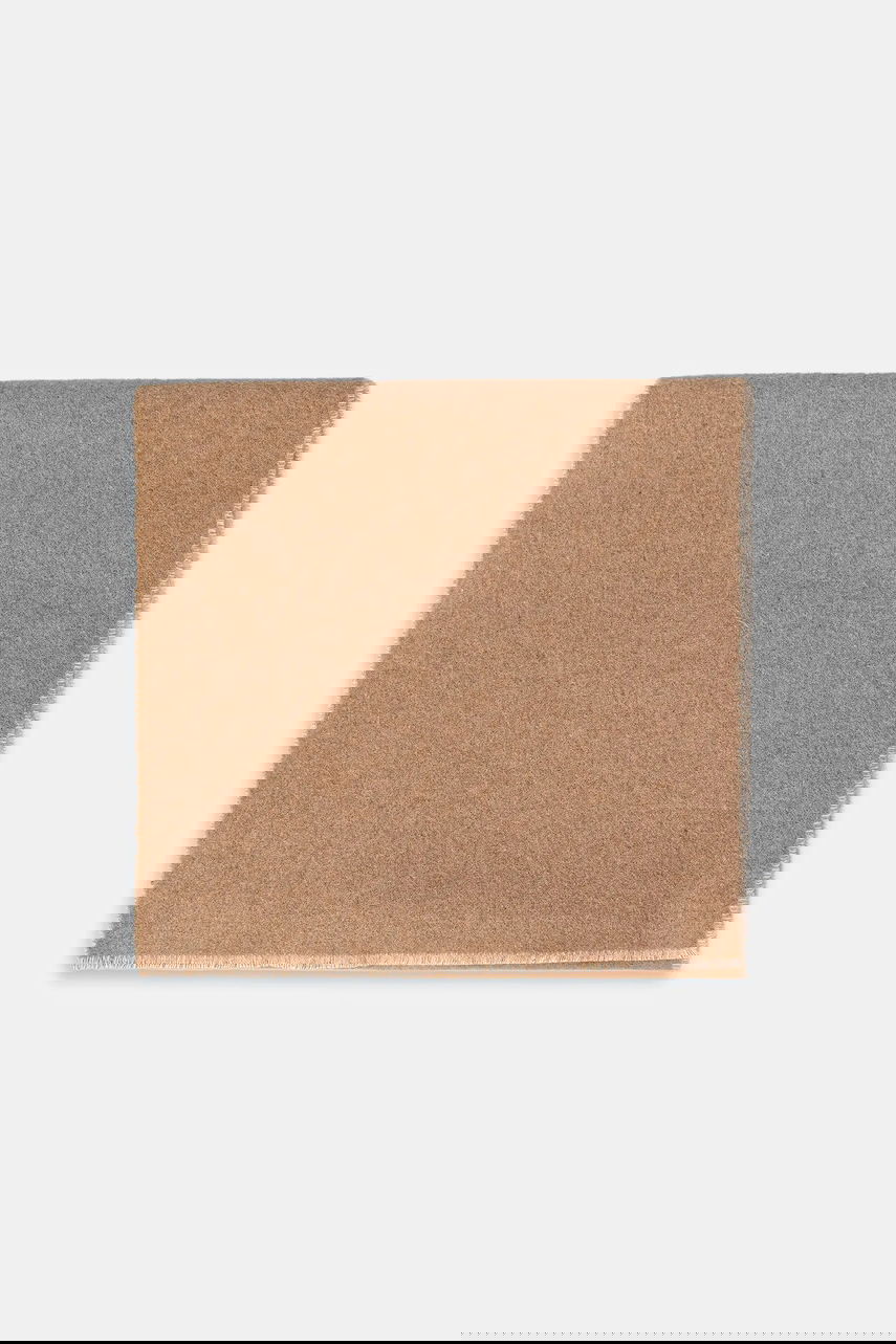 Шал MAISON KITSUNÉ Scarf with wool blend Handwriting Бежово | PM06202WB0038, 1
