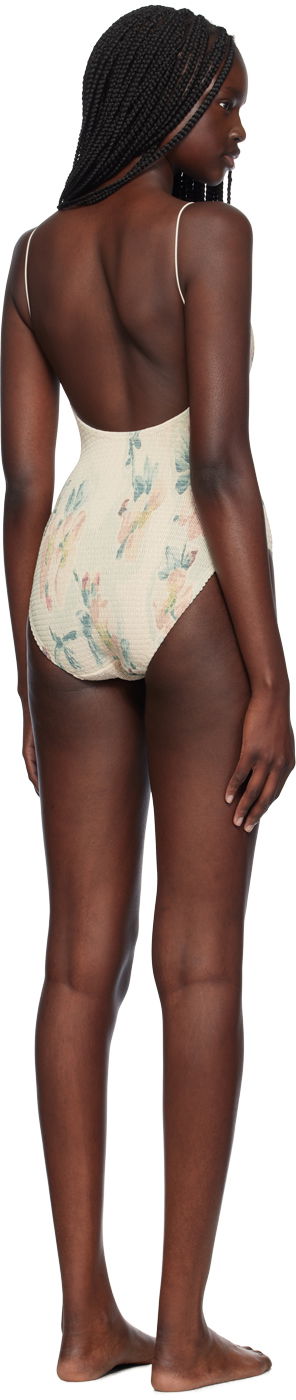 Бански TOTEME TOTEME Smocked One-Piece Swimsuit Бежово | 243-WSW1080-FB0249, 2