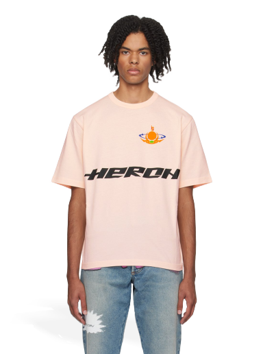 Тениска HERON PRESTON 'Globe Burn' T-Shirt Розово | HMAA032F23JER0173010