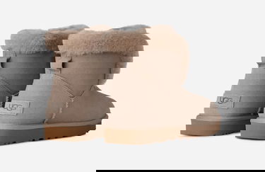 Кецове и обувки UGG Classic Mini Posy Boot Бежово | 1174576-CBBLG, 3