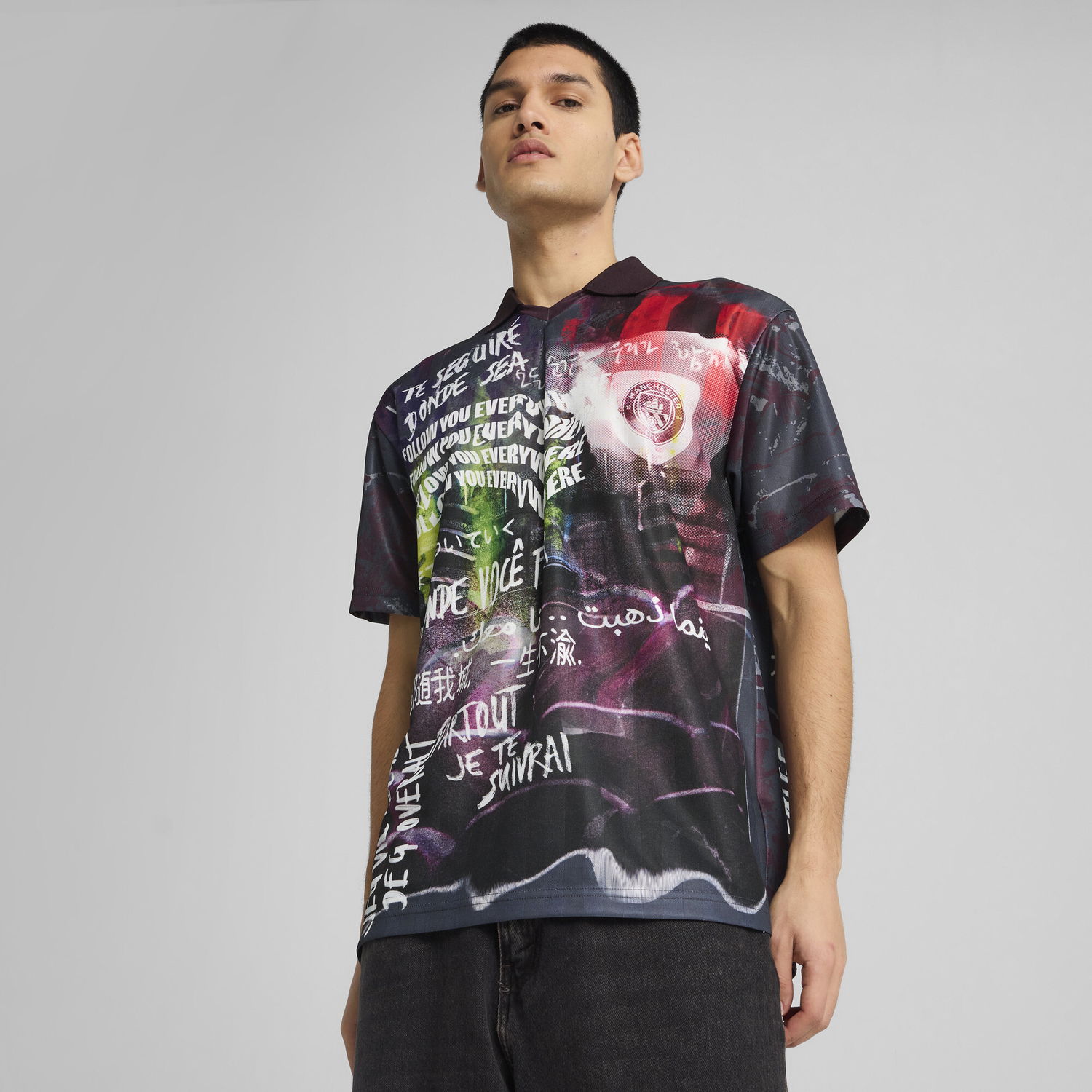 Поло тениска Puma Manchester City ftblNRGY+ Retro Graphic Print T-Shirt Многоцветен | 779126_71, 0