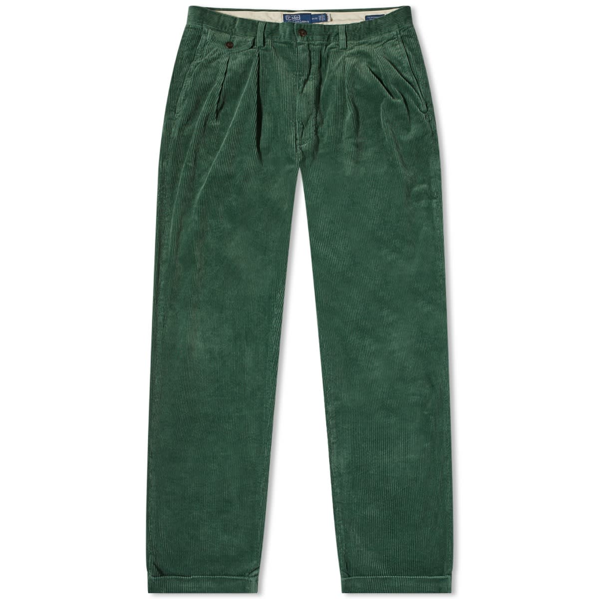 Панталони и дънки Polo by Ralph Lauren Polo Ralph Lauren Pleated Corduroy Pant Meadow Green Зелено | 710882543003, 0