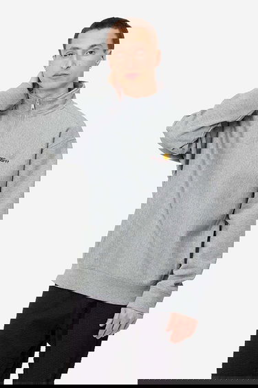 Суитчър Carhartt WIP American Script Half-Zip Sweatshirt Сиво | I027014.GREY.HEATH, 0