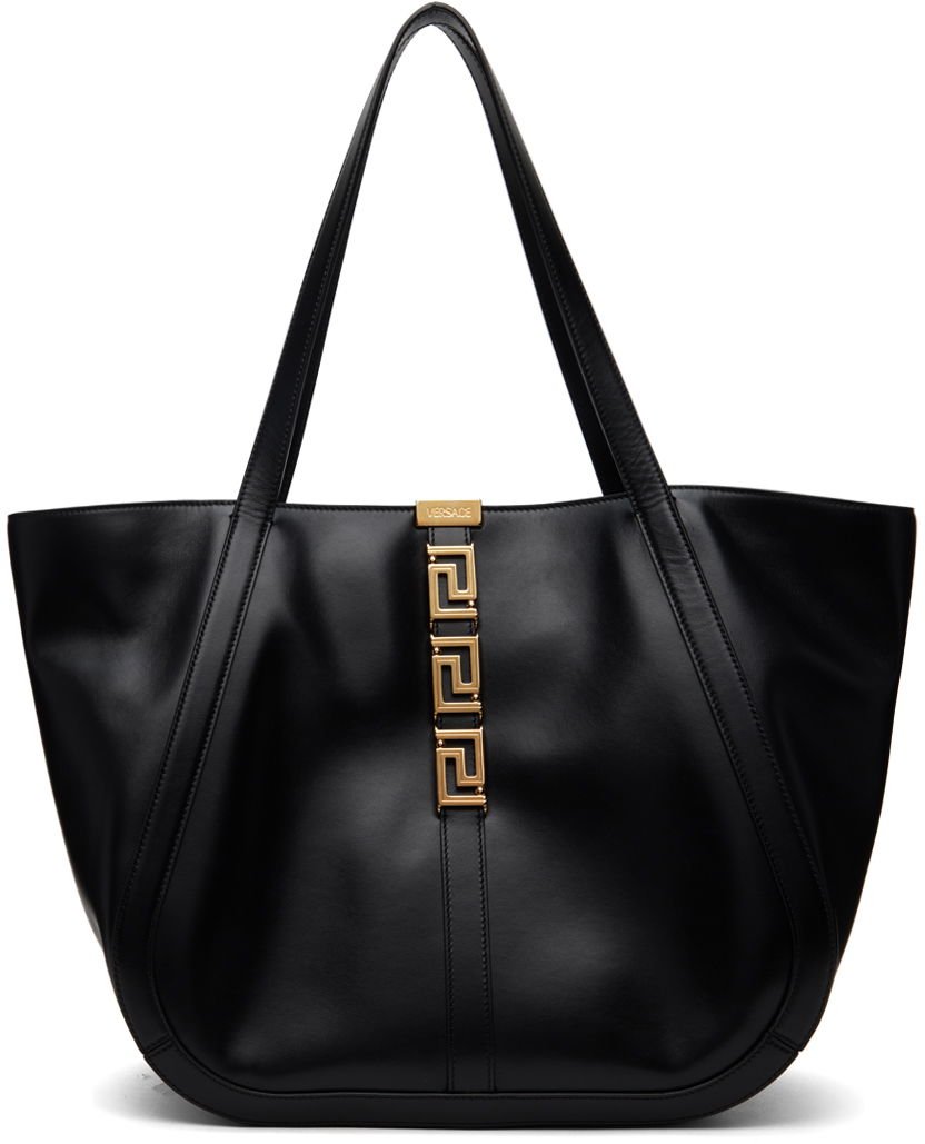 Голяма пазарска чанта Versace Large Greca Goddess Черно | 1011570_1A08774, 0