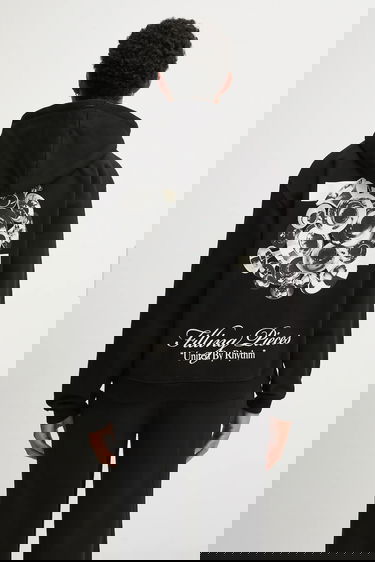 Суитчър Filling Pieces Bouquet Zip Hoodie with Print Черно | 422533501122, 0