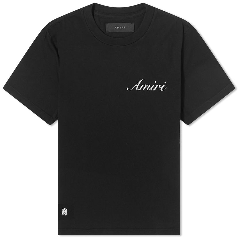 Тениска AMIRI Script Logo Cotton Jersey T-Shirt Черно | PF23WJT018-CJS