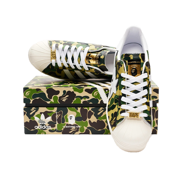 Кецове и обувки adidas Originals BAPE x Superstar 80s "ABC Camo" Зелено | GZ8981, 2