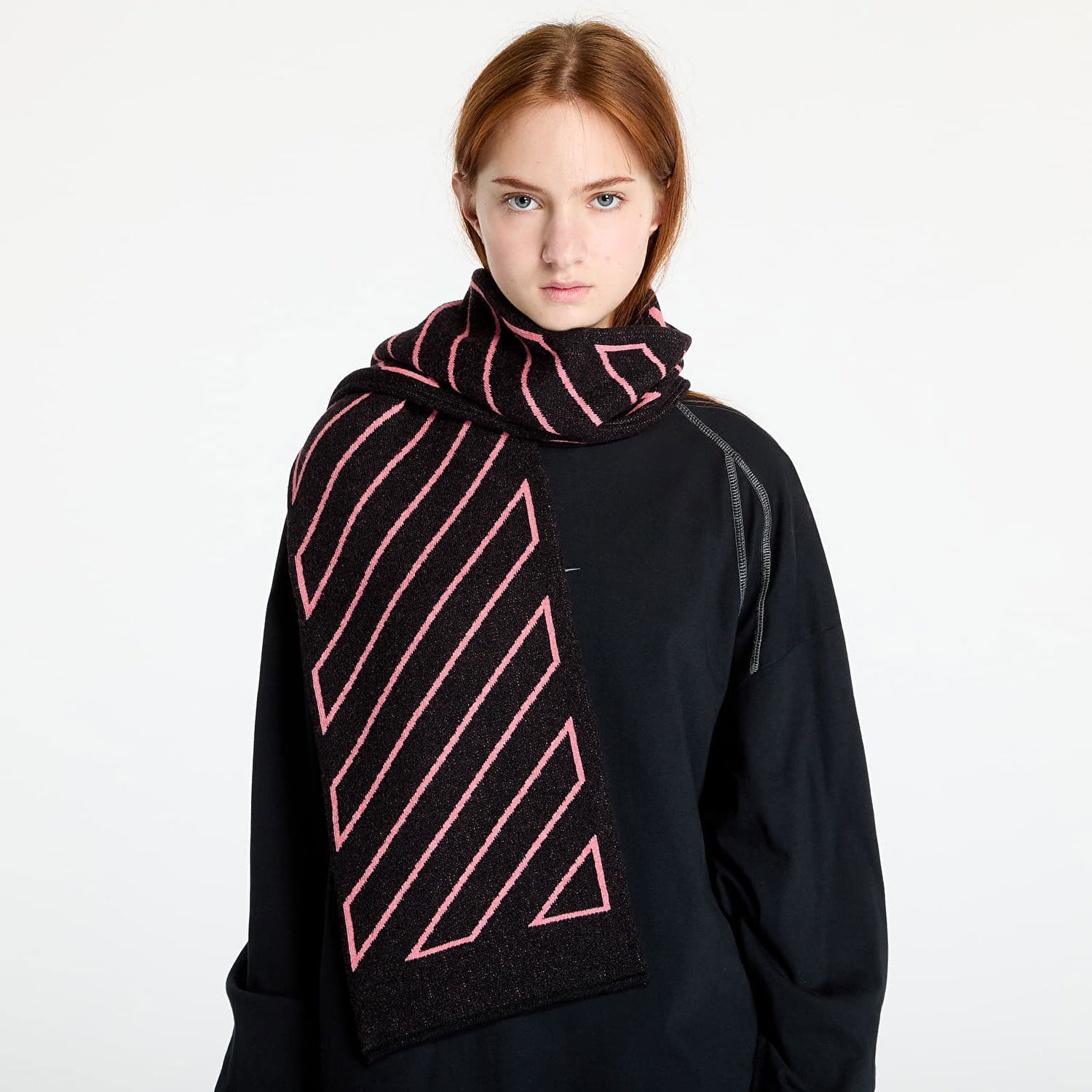 Шал Off-White Off-White Kids Arrow Diag Scarf Черно | OGMA001F24KNI0021030, 1
