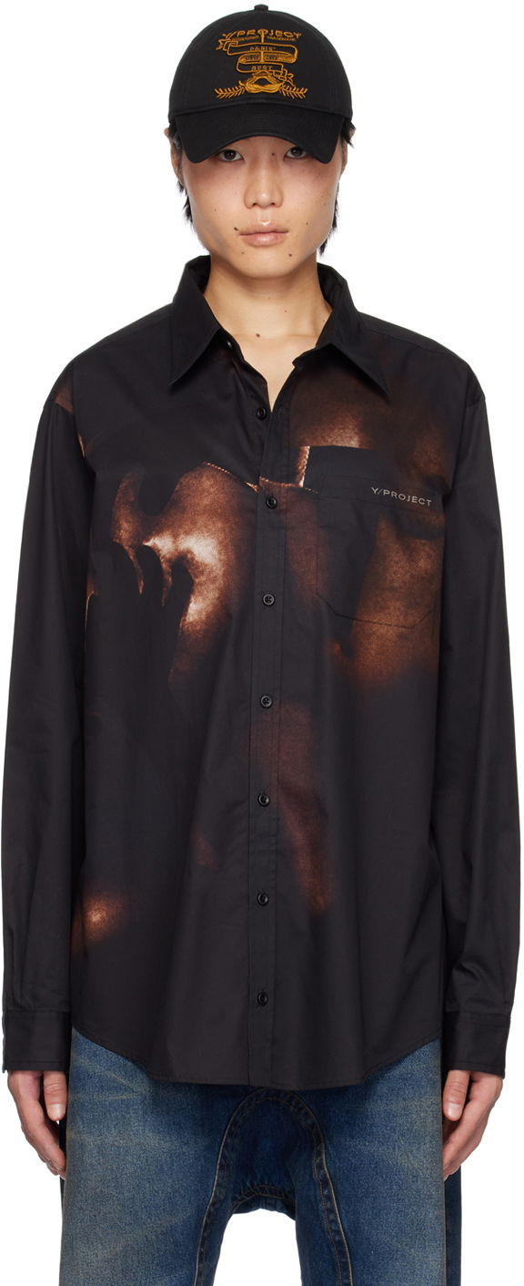 Риза Y/PROJECT Body Collage Shirt Черно | SHIRT71-S25, 0