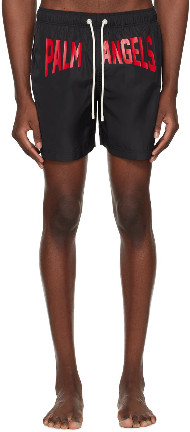 Бански Palm Angels PA City Swim Shorts Черно | PMFD002R24FAB0031025