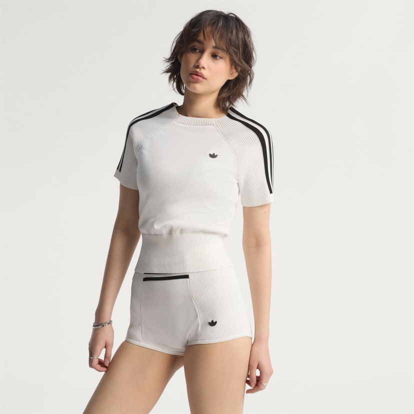 Тениска adidas Performance Cali Sock Knit Top Бяло | JW7314