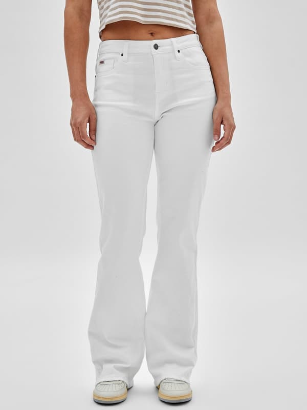 Панталони GUESS Bootcut Denim Бяло | W3GG11D0Z50, 0