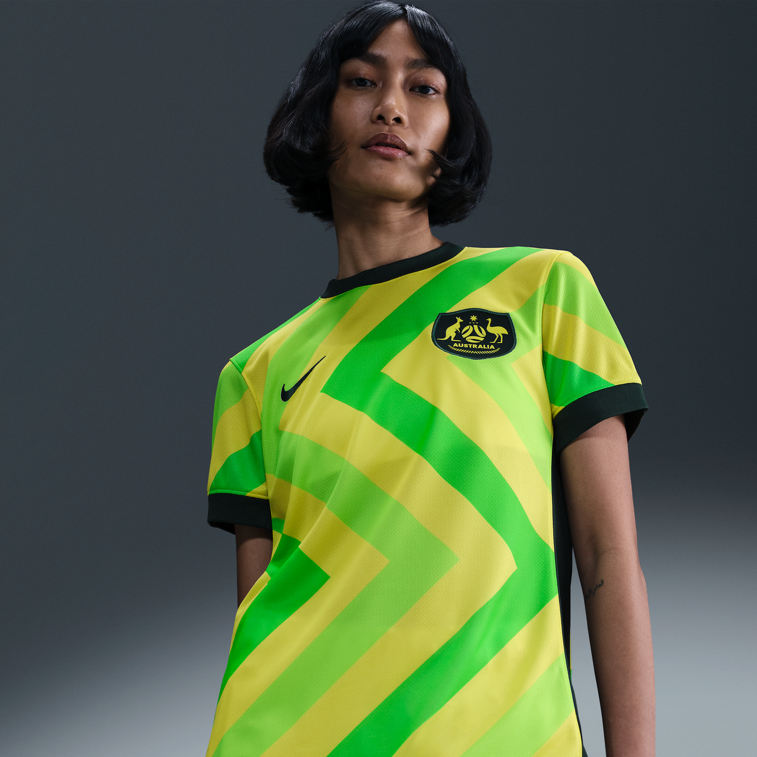 Фланелка Nike Australia Stadium 2025 Dri-FIT Replica Jersey Зелено | FQ8843-710, 0