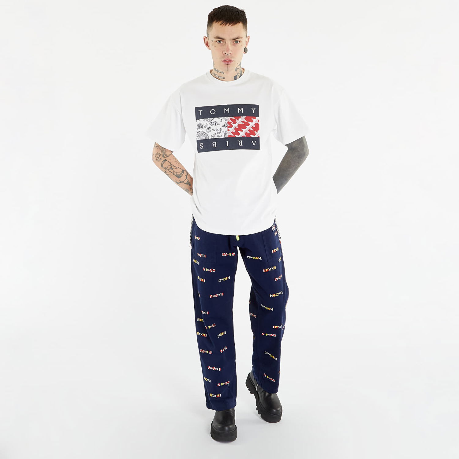 Тениска Tommy Hilfiger x Aries Bandana Tee Бяло | DM0DM16548 YBR, 1
