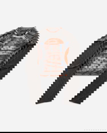 Съкратен топ Ottolinger Mesh Hybrid Longsleeve Top Racing Plaid Многоцветен | 101-107009-02 PRI, 1