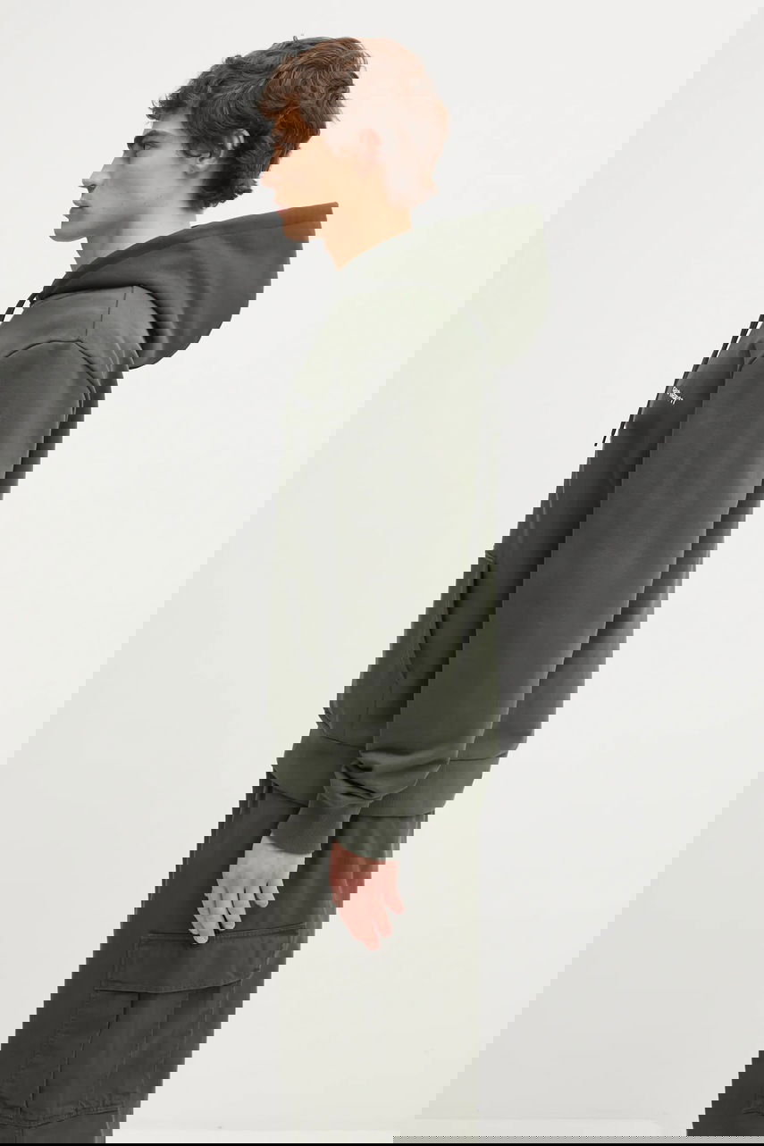 Суитчър Carhartt WIP Plain Hooded Script Embroidery Sweatshirt with Kangaroo Pocket Зелено | I035392.3CDXX, 1