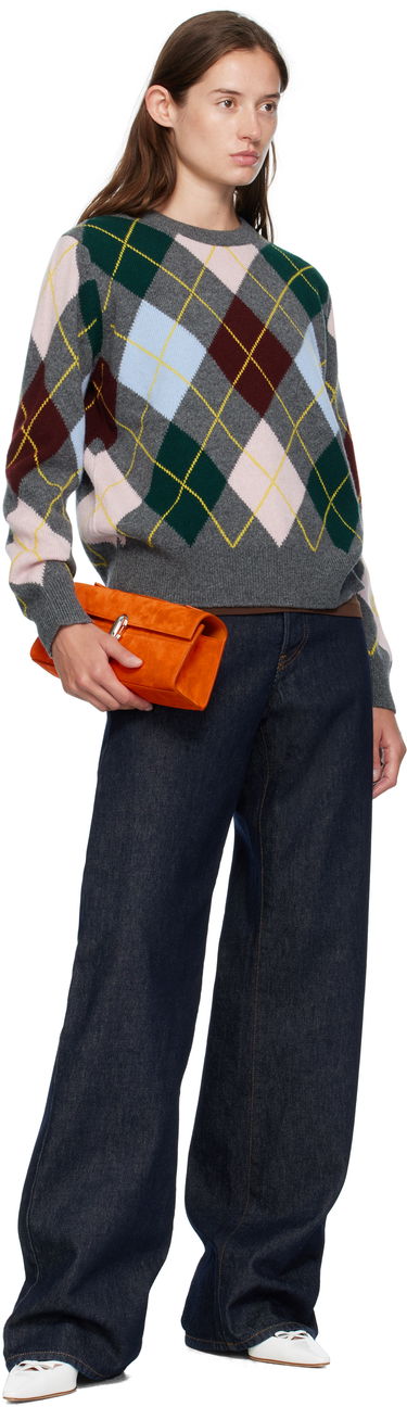 Пуловер &Daughter &Daughter Ava Argyle Crewneck Sweater Сиво | WL24205, 3