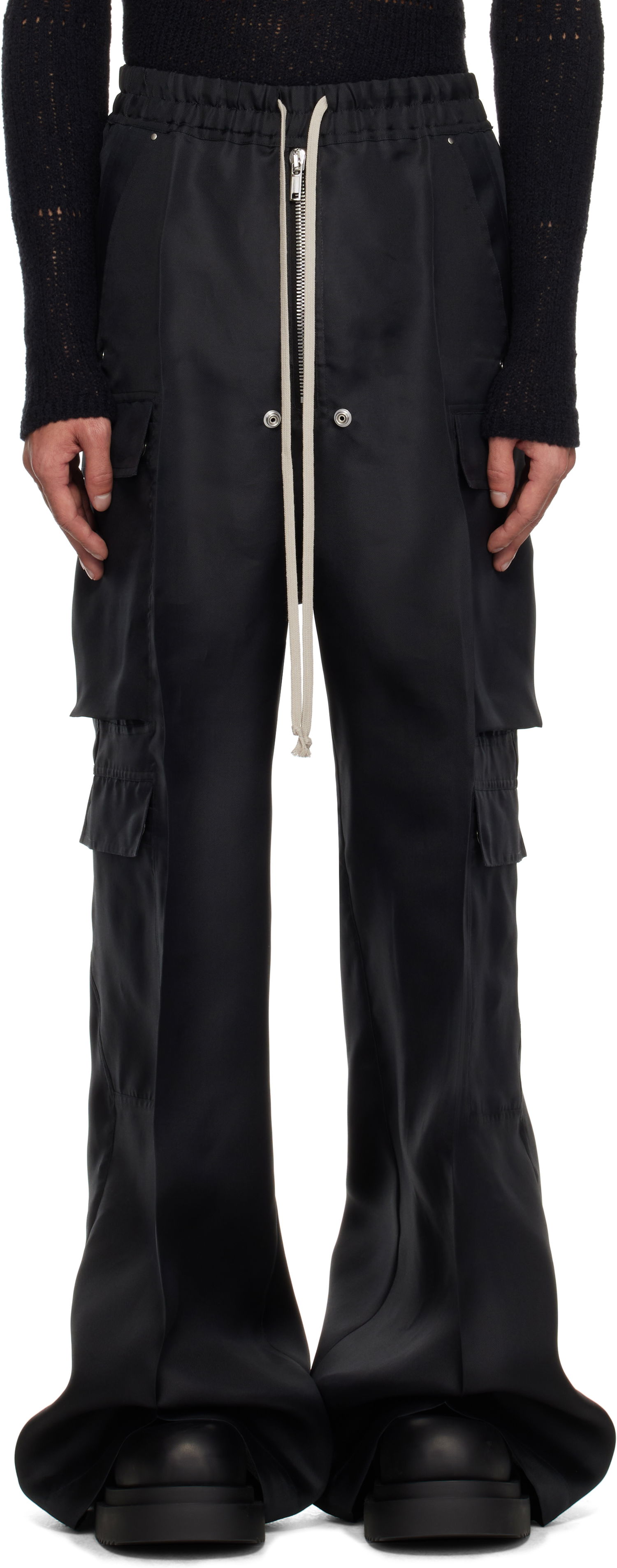 Карго панталони Rick Owens Rick Owens Hollywood Cargobelas Cargo Pants Черно | RR01E5339 SG, 0