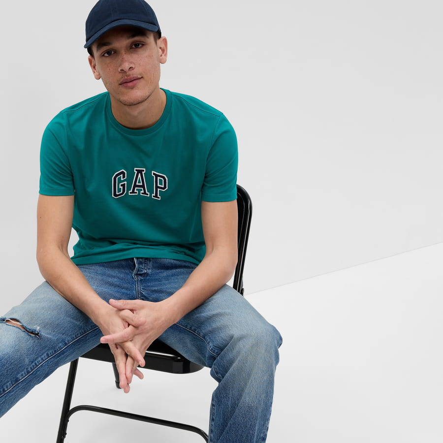 Тениска GAP New Arch Tee Зелено | 570044-04, 0
