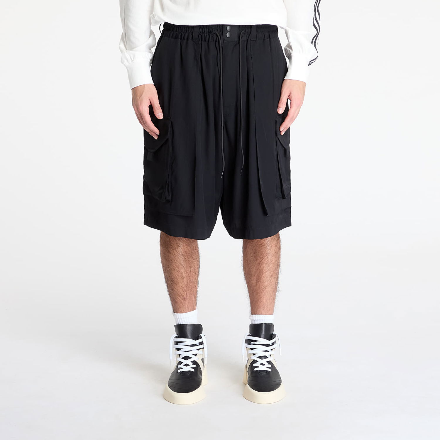Къси панталони Y-3 Y-3 Rayon Twill Cargo Shorts Черно | JD1482, 0