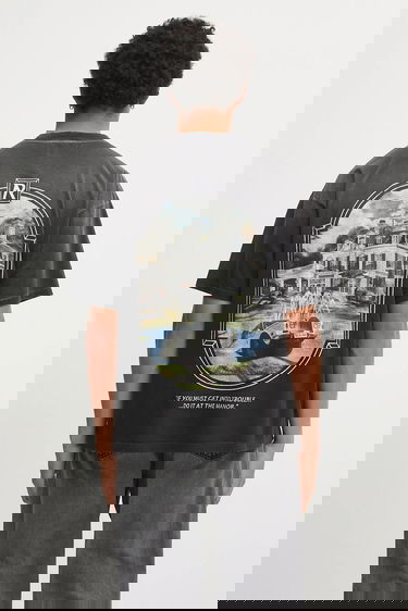 Тениска Represent Clo Revere Manor Oversized Washed T-Shirt Черно | MLM100286, 2