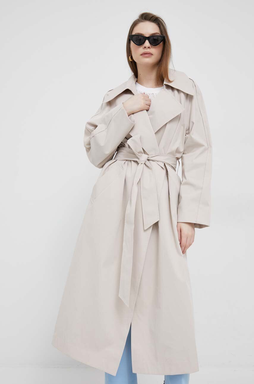 Тренчкот DKNY Oversized Lapel Trench Coat Бежово | P3AJT6DD, 0