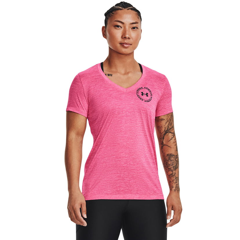 Тениска Under Armour Tech Twist Lc Crest Ssv Pink Punk Розово | 1373050-640