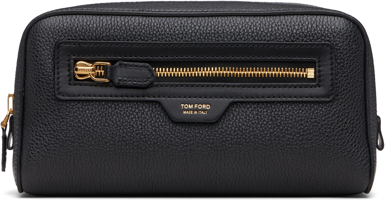 Чанта за пътуване Tom Ford Tom Ford Grain Leather Wash Pouch Черно | Y0356-LCL213G, 0