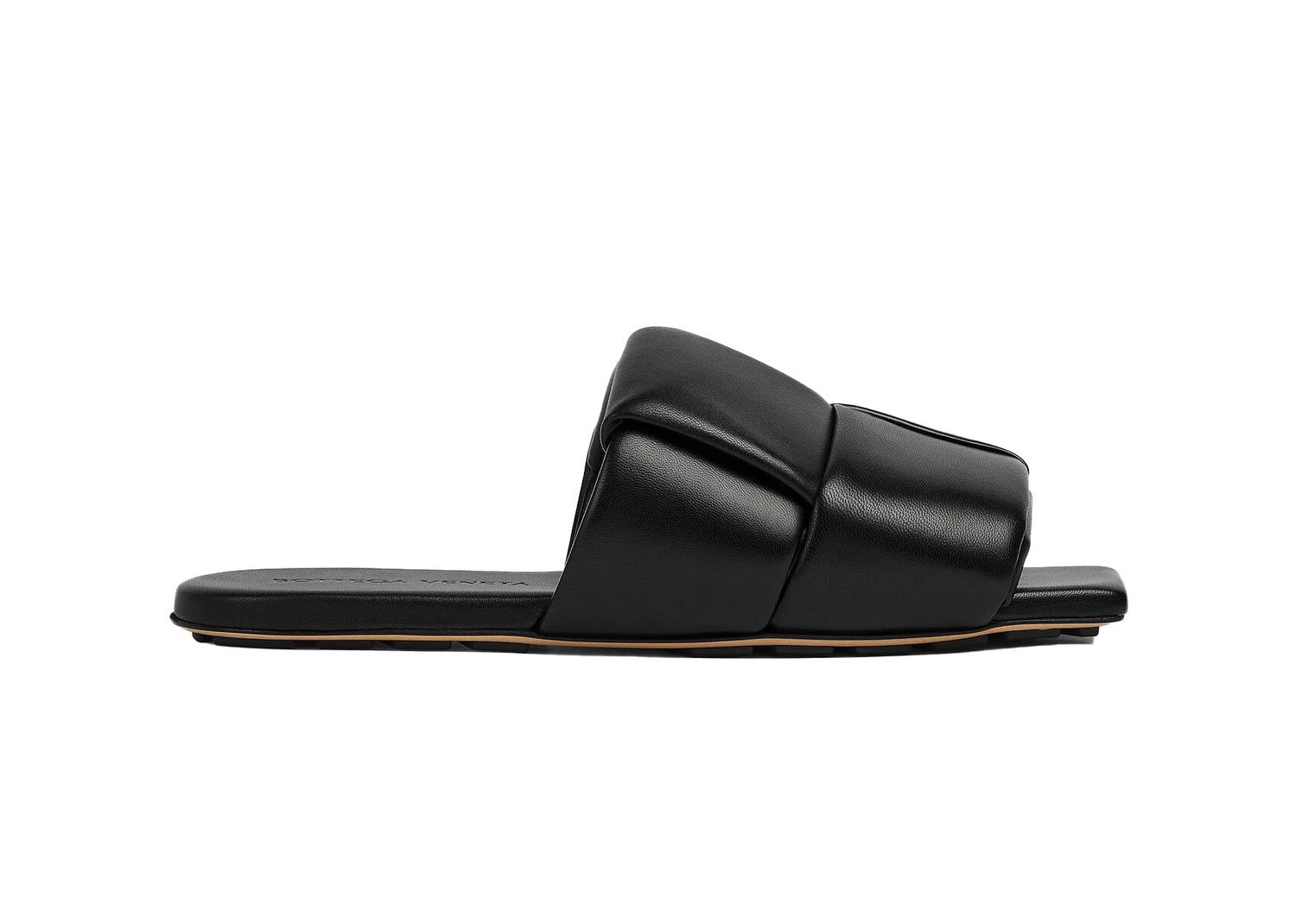 Кецове и обувки Bottega Veneta Flat Leather Sandals Черно | 741259 VBSD0 1000, 0