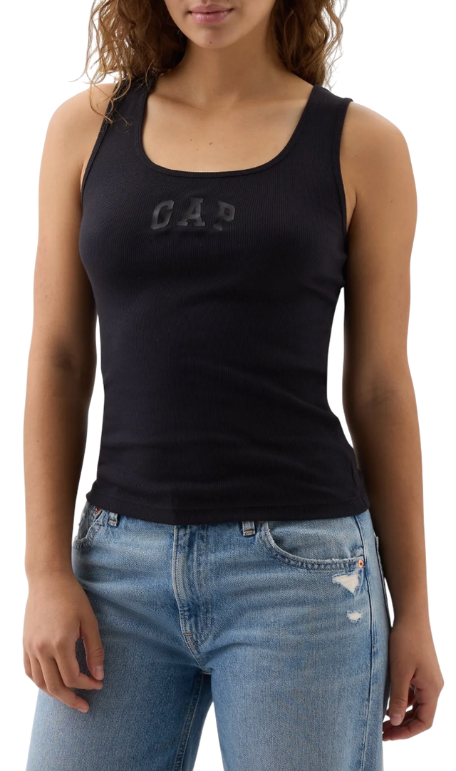 Ribbed Logo Tank Top