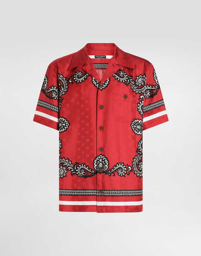Dolce & Gabbana Bandana Print Silk Shirt