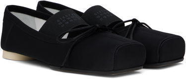 Кецове и обувки Maison Margiela MM6 Maison Margiela Satin Pointe Logo Ballerina Flats Черно | S59WZ0100 P5560, 3
