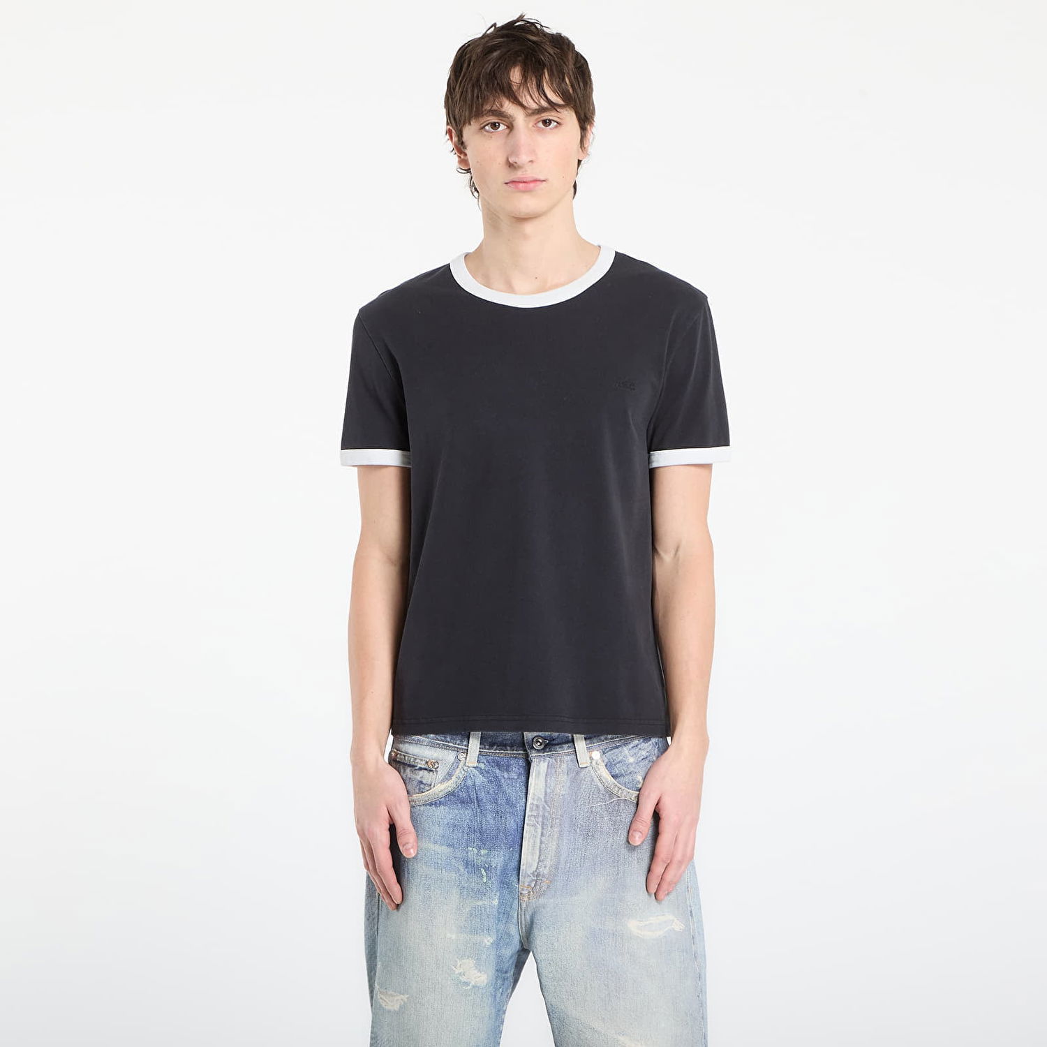 Тениска A.P.C. A.P.C. Short-Sleeved Contrast T-Shirt XL Черно | COHBQ-H26529 LZZ, 0
