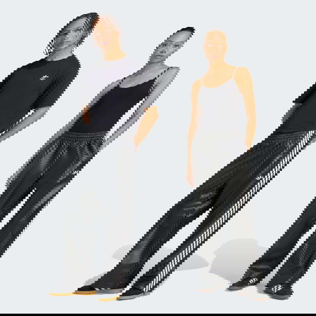 Спортни панталони adidas Performance Jeremy Scott Faux Leather Wide Pants Черно | JY2015, 0
