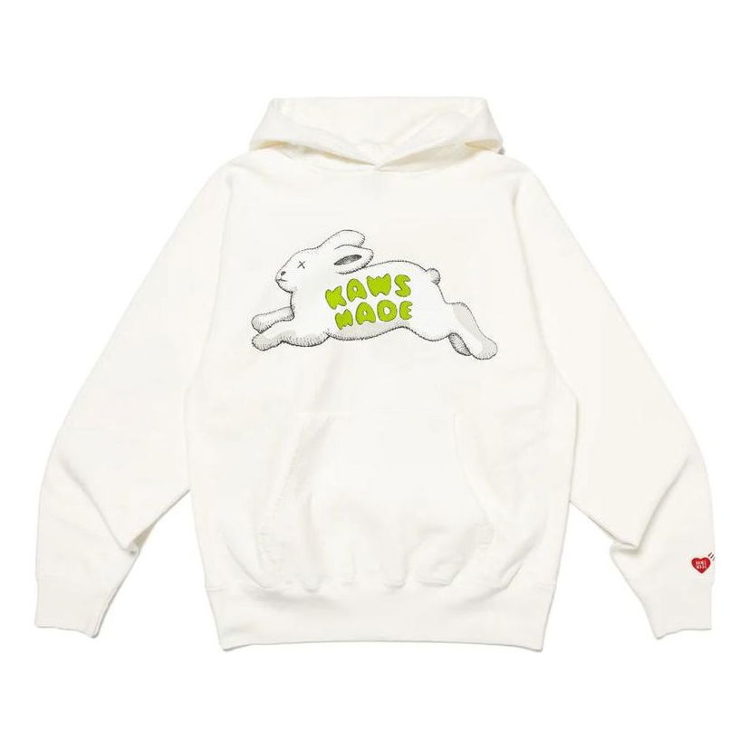 Суитчър Human Made KAWS MADE Rabbit Print Hoodie Бяло | XX26CS001