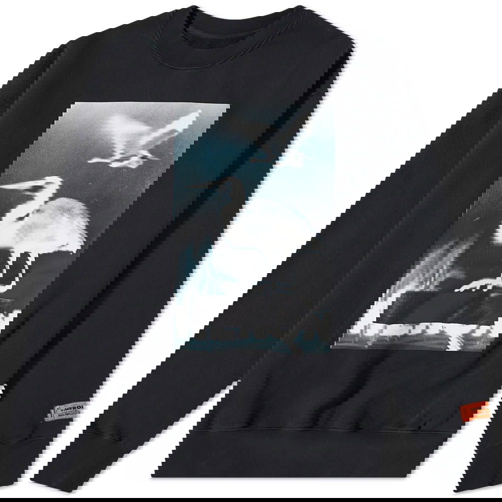 Суитчър HERON PRESTON Censored Heron Crew Neck Sweat Черно | HMBA020S23JER0021001, 0