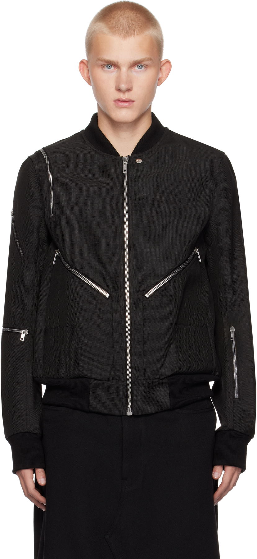 Яке бомбър Rick Owens Flight Bomber Jacket With Pockets Черно | RL02D6794 HDU