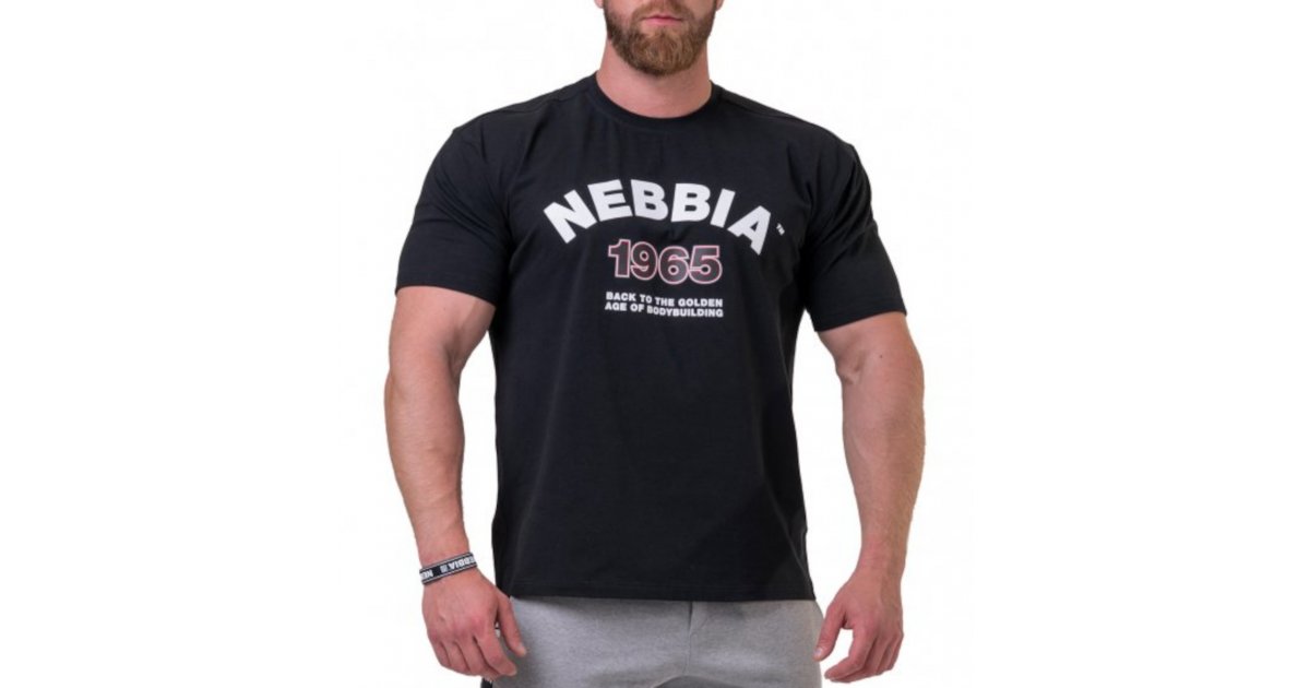 Тениска NEBBIA Golden Era Tee Черно | 19201, 1