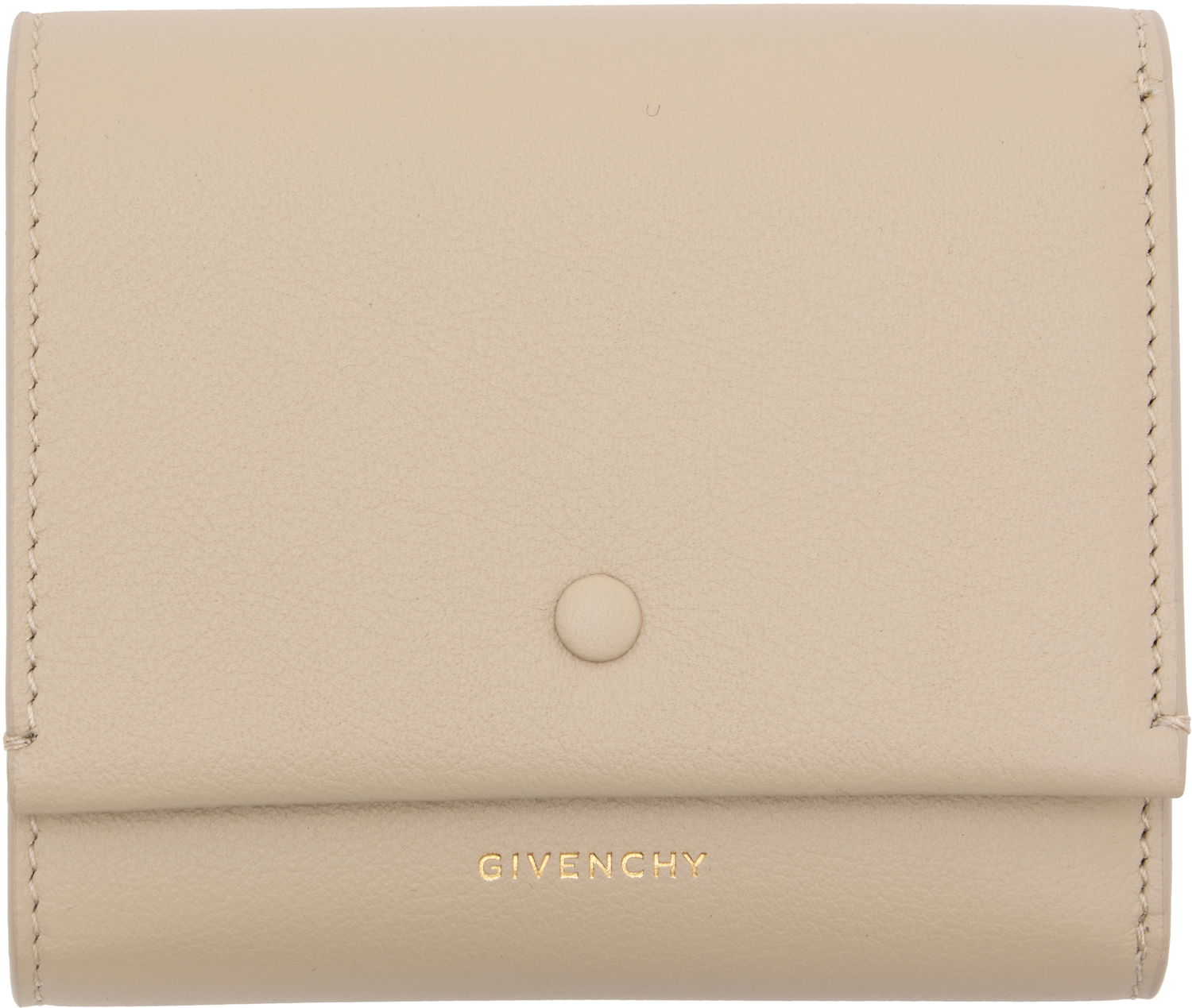 Портфейл Givenchy Day Leather Snap-Closure Wallet Бежово | BB60P9B2BH257, 0