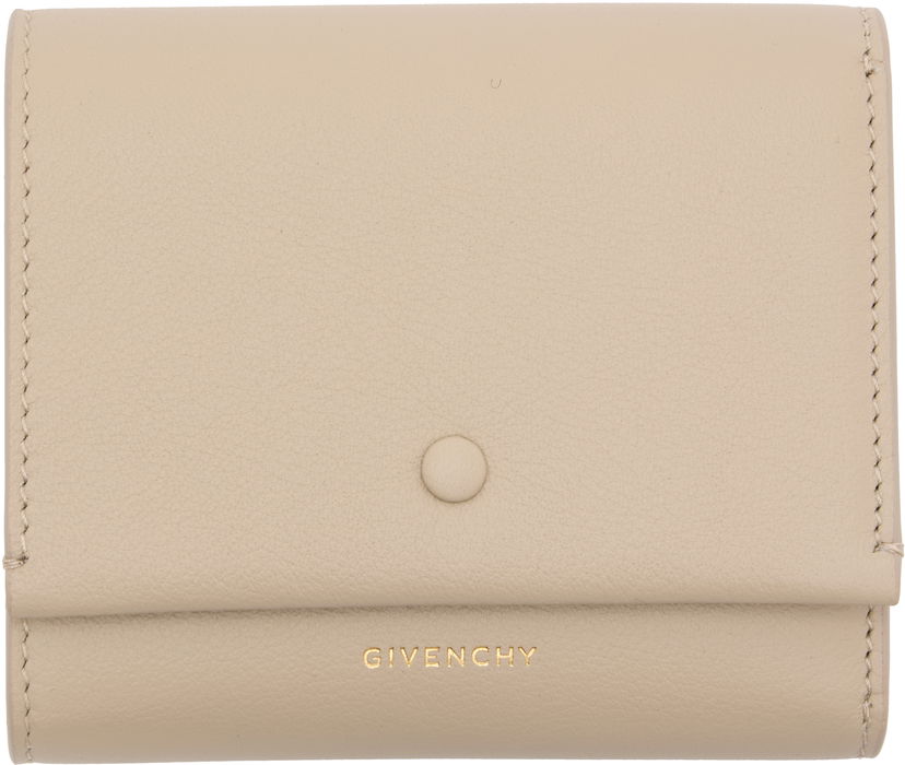 Портфейл Givenchy Day Leather Snap-Closure Wallet Бежово | BB60P9B2BH257