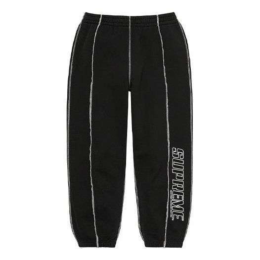 Спортни панталони Supreme Coverstitch Sweatpants Черно | SUP-SS22-637