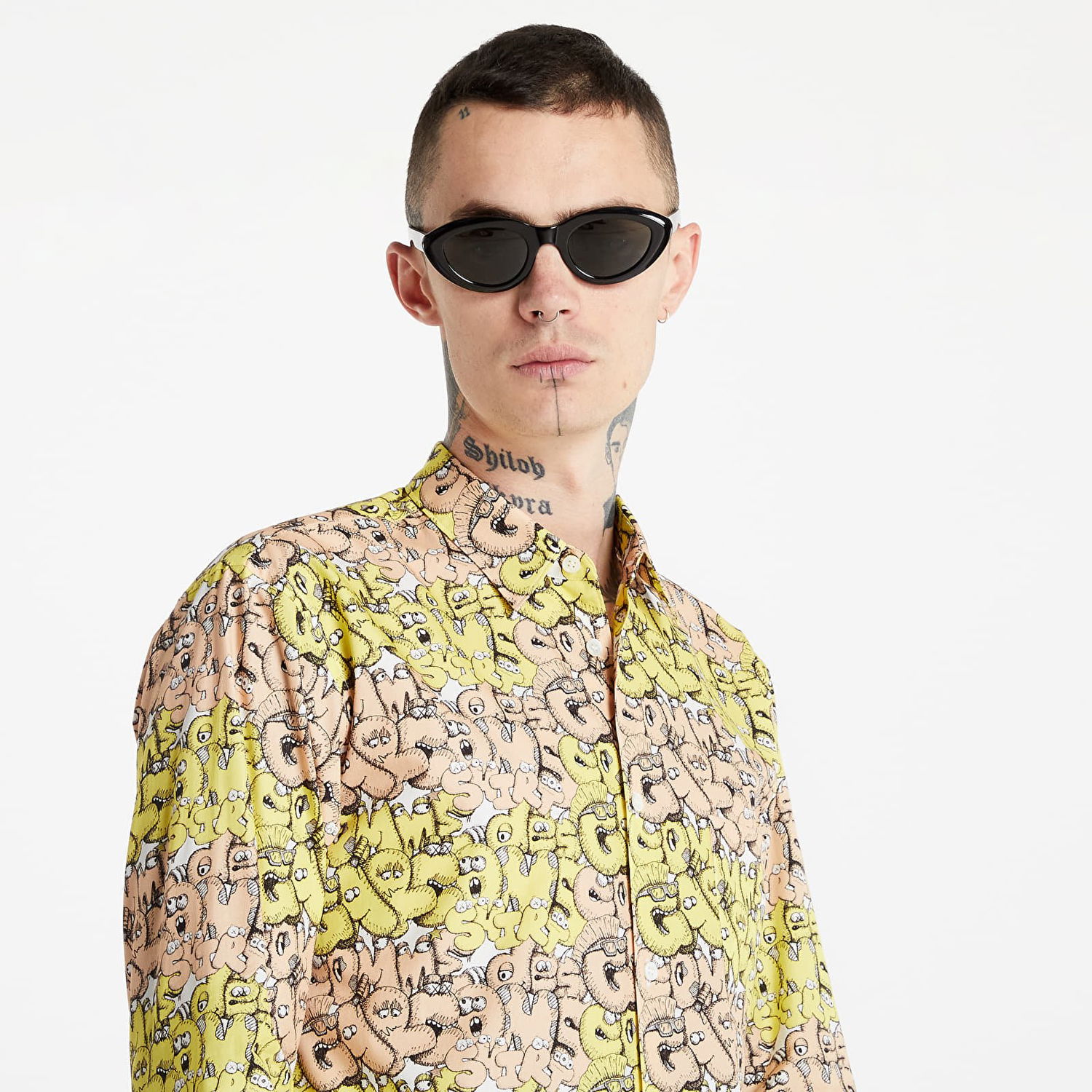Риза Comme des Garçons KAWS x Shirt Woven Бежово | FH-B031-W21 multi, 1