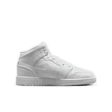 Кецове и обувки Jordan Air Jordan 1 Mid Triple White GS Бяло | 554725-136, 4